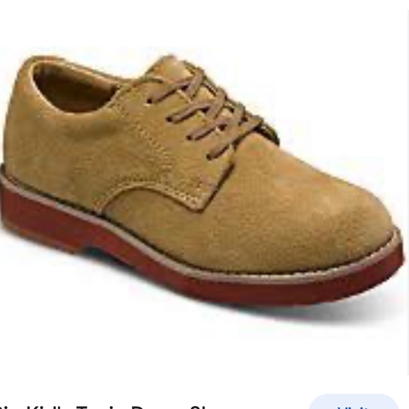 Sperry Other - Sperry Big Kids Suede Leather Oxford Dress Shoes Tan Lace Up Rubber Sole 5 M New